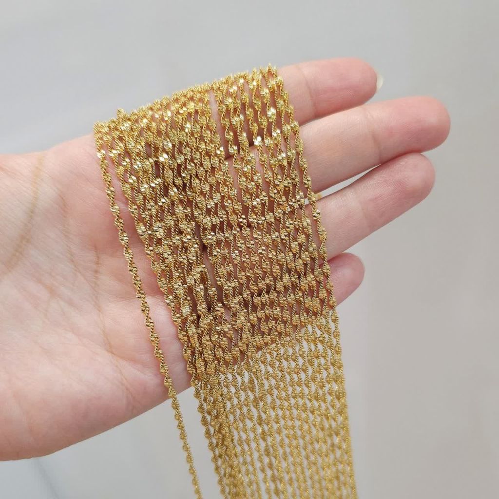 زنجیر نیمست و پلاک سیتی گلد کد 2402 - خرید آنلاین از گالری آداس